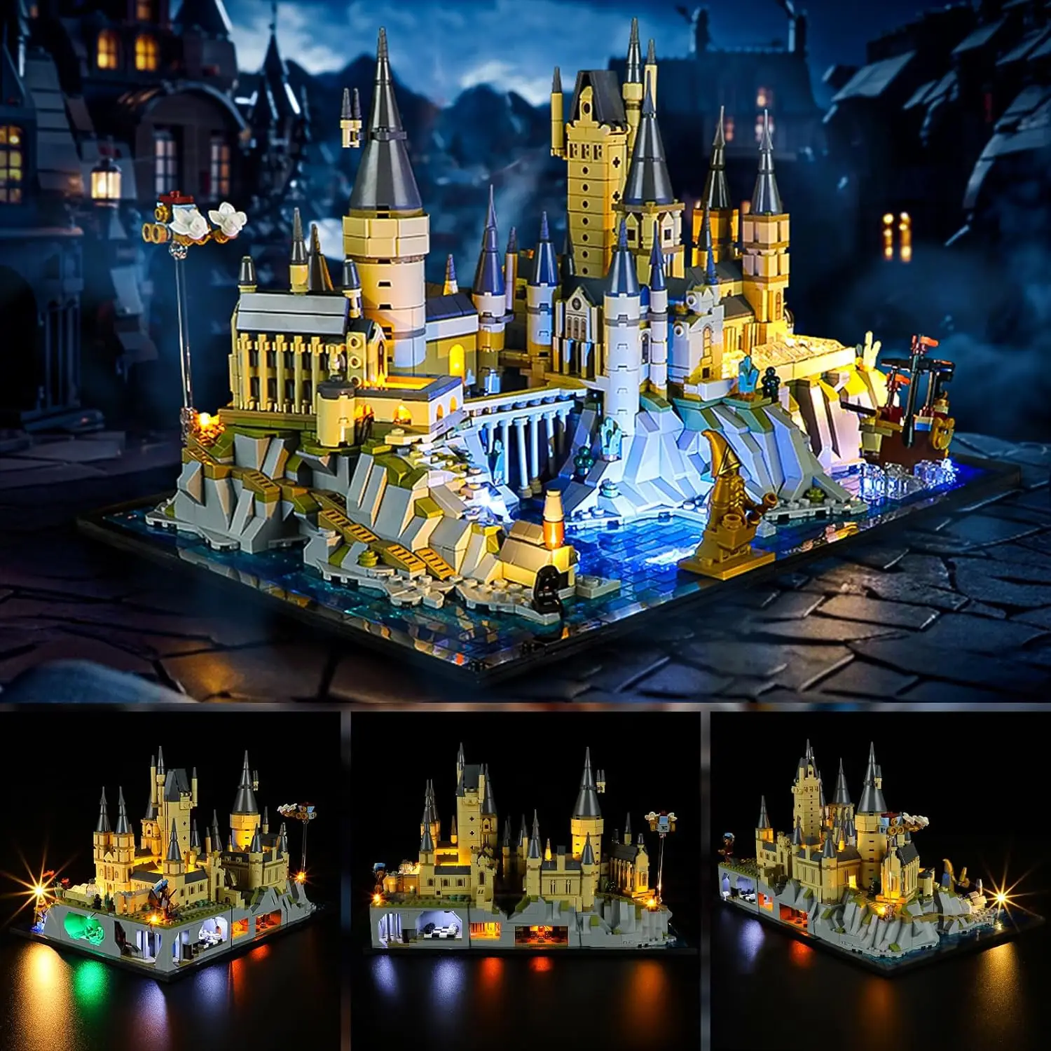 Hprosper 5V LED Light for 76419 Harry Potter Hogwarts Microscale Castle and Grounds Lamp (Not Include Lego Building Blocks Set)