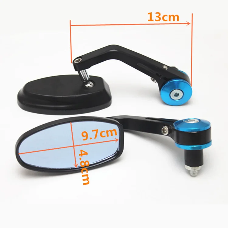 Pair Universal Motorcycle Handle Bar Rearview Mirrors 7/8\