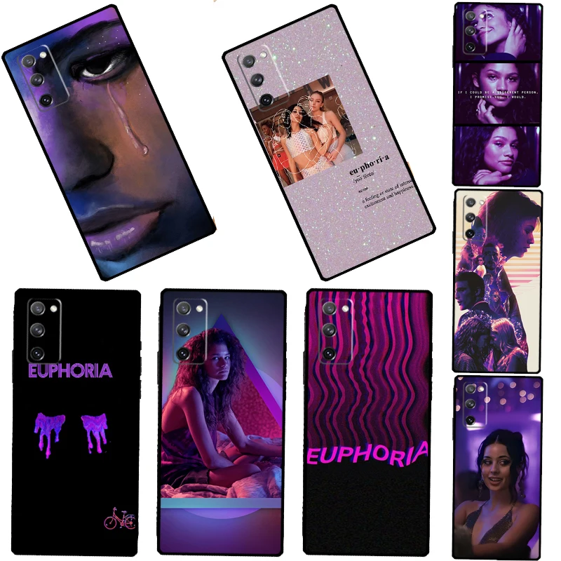 American TV Series Euphoria Luxury Silicone Case For Samsung Galaxy S8 S9 S10 S20 FE S21 Plus Note 20 Ultra S22 Ultra Cover