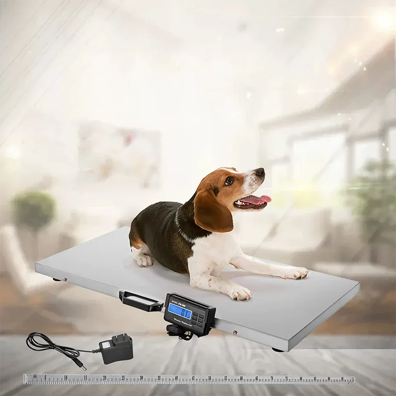 150KG/300KG Digital Pet Scale, 500/0.1KG Large Pet Veterinary Scale, Stainless Steel Weighing Pan, Electronic Postal Scale