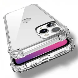 Strong Protection Crystal Clear TPU Cover for Iphone 17 Pro Max 17e 16 Plus air 15 14 16e 13 12 11 Pro Max X XR XS 6 7 8 Case