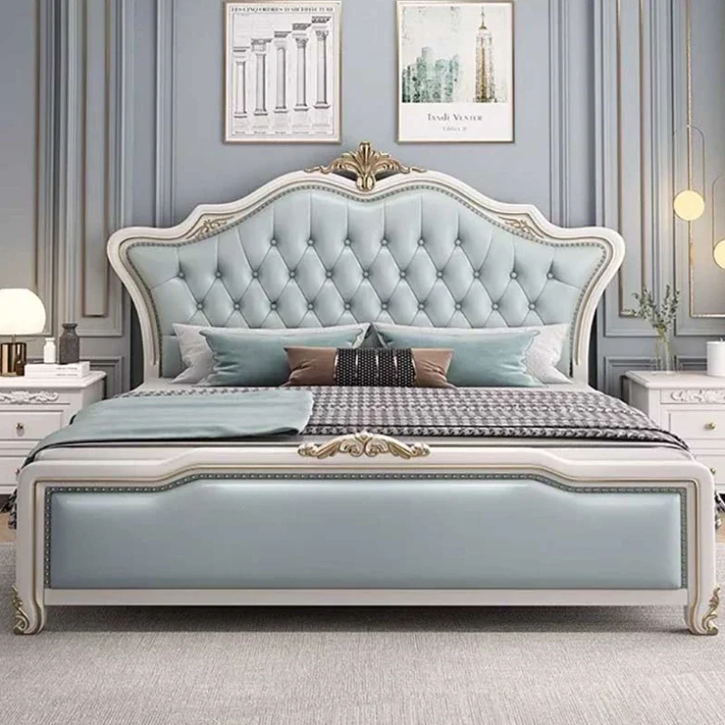 

Master Luxury Double Bed Aesthetic Queen Glamorous King Size Twin Bed Frame Modern Platform Sleeping Cama De Casal Furniture