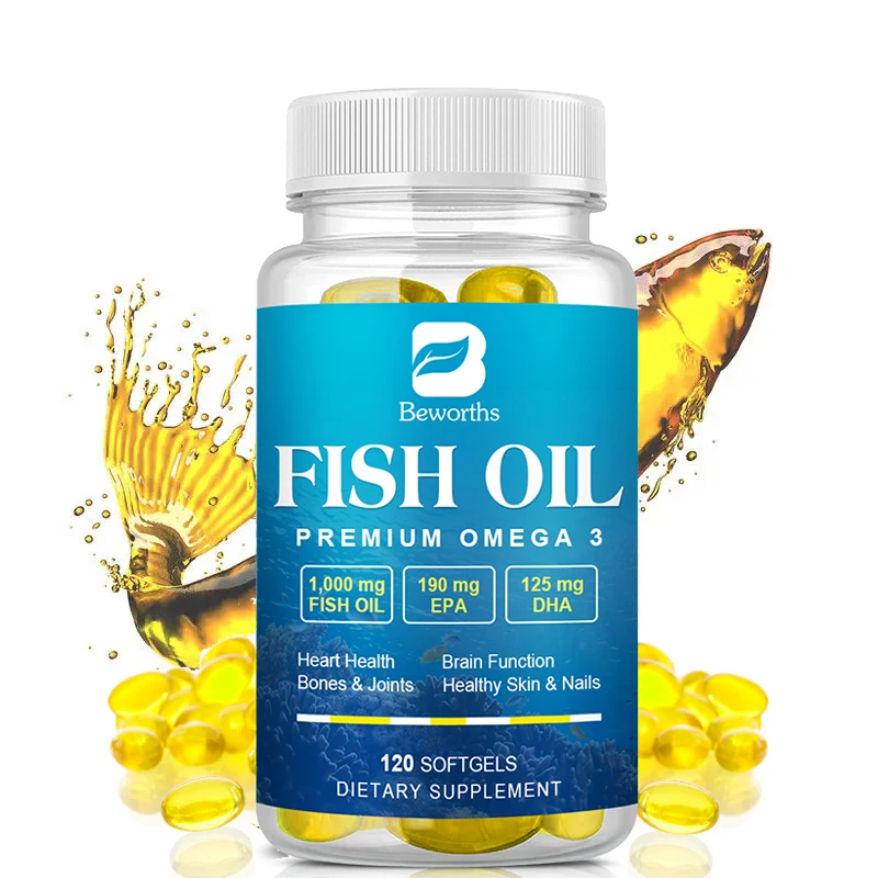 Beworths High Quality Omega 3 Deep Sea Oil Capsule DHA&EPA Non-GMO Heart Brain Health Concentrate Focus Intellectual health