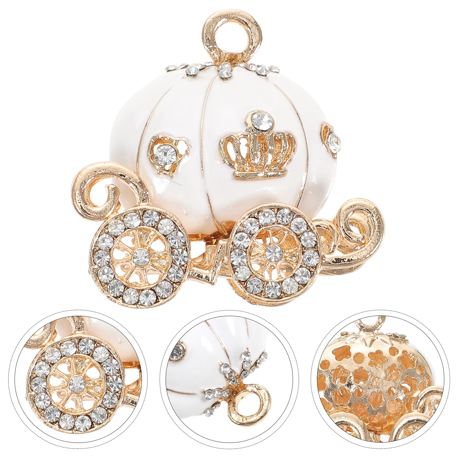 

2pcs Alloy Keychains Accessories Creative Pumpkin Shaped Pendant For Car Key Ring Bag Decoration Handbag Pendant Stylish