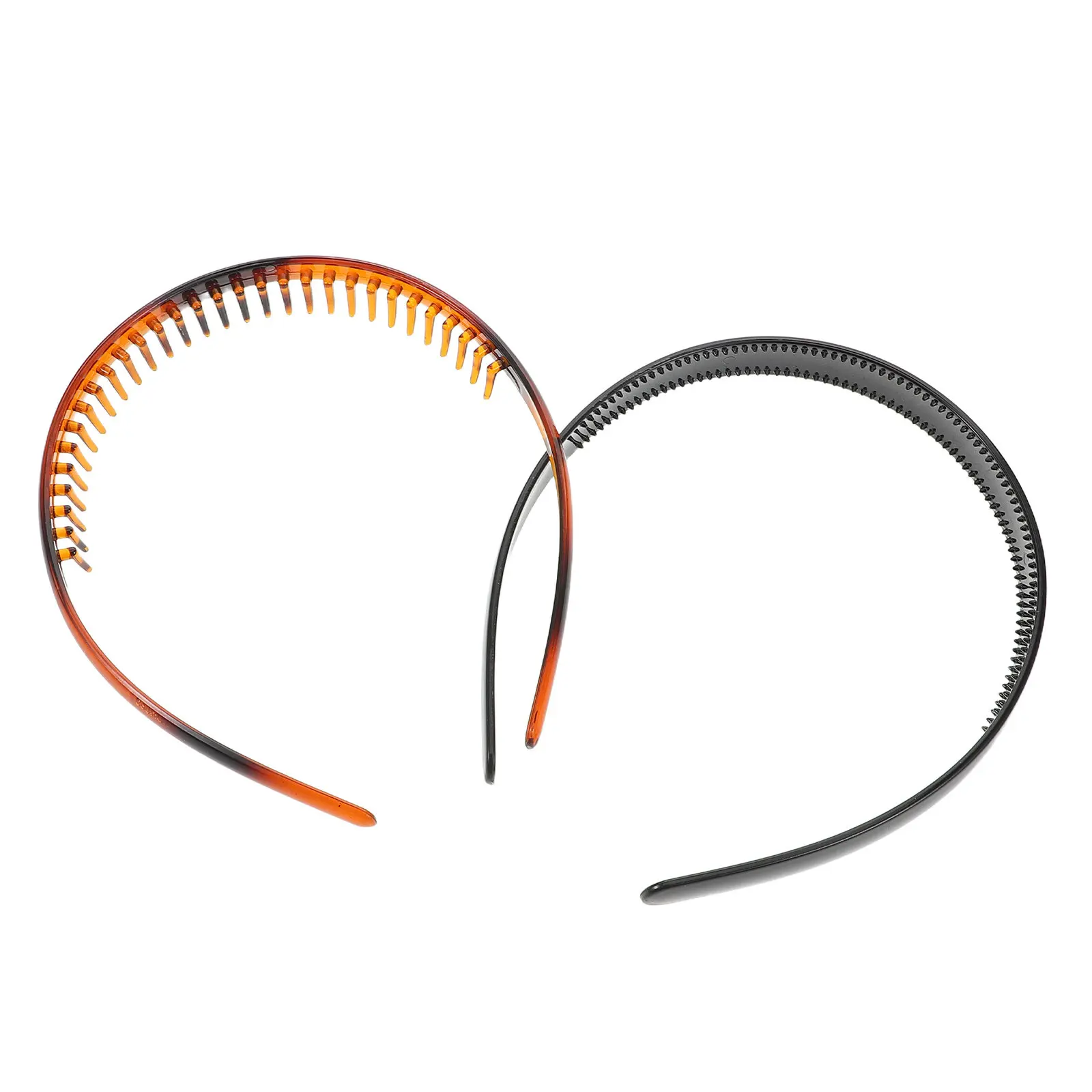 

2Pcs Teeth Comb Headband Non Slip Plastic Hair Band for Women Fashion Comfortable Lightweight Headwear All Day Wear Sports Hair