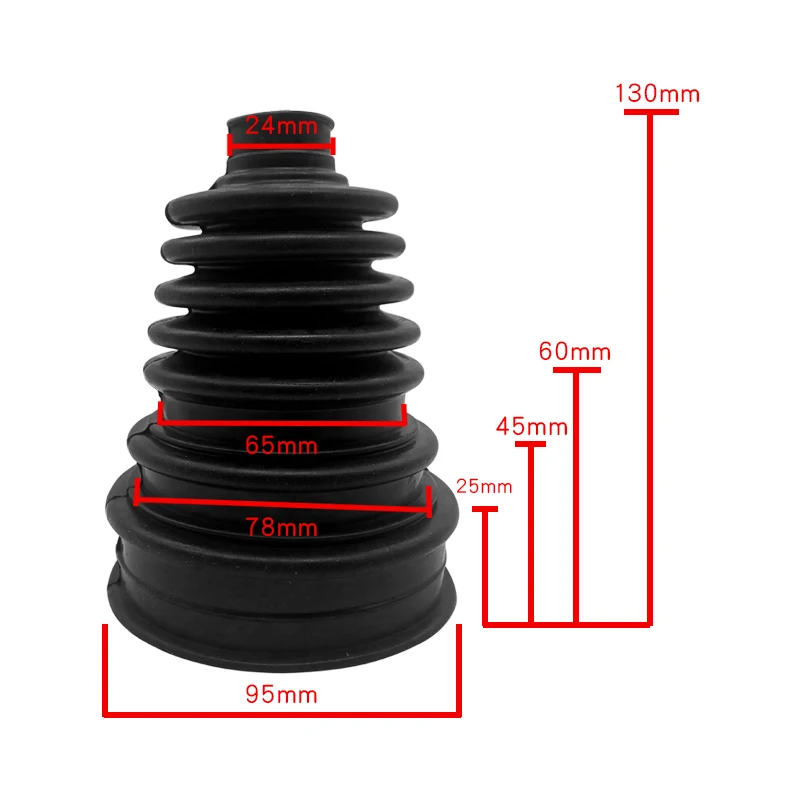 Bota CV exterior de silicona Universal, junta Flexible de velocidad constante, cubierta de polvo de velocidad constante, resistencia al desgaste