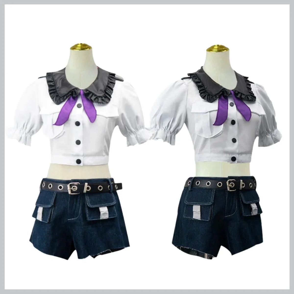 Anime Panty & Stocking With Garterbelt Panty Anarchy Cosplay Costume Wig Police Uniform Skirt Woman Sexy Kawaii Carnival Suit