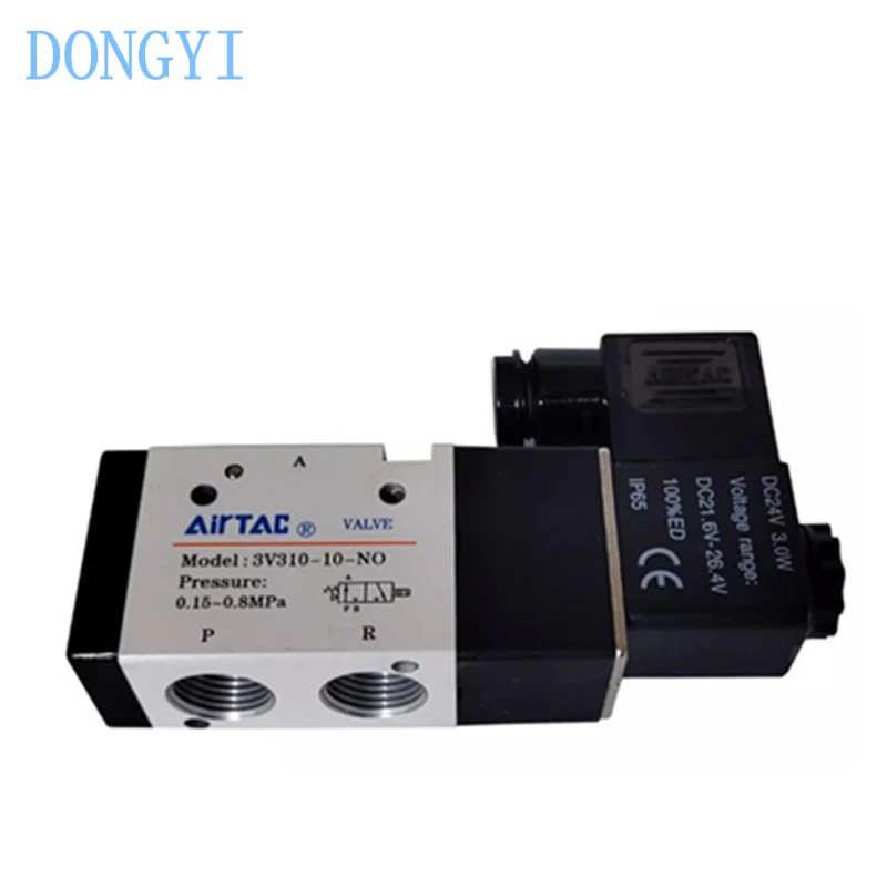 Solenoid Valve 3V300 3V310 3V310-08-NC 3V310-08-NO 3V310-10-NC 3V310-10-NO A B C E F AC220V DC24V AC110V AC24V DC12V