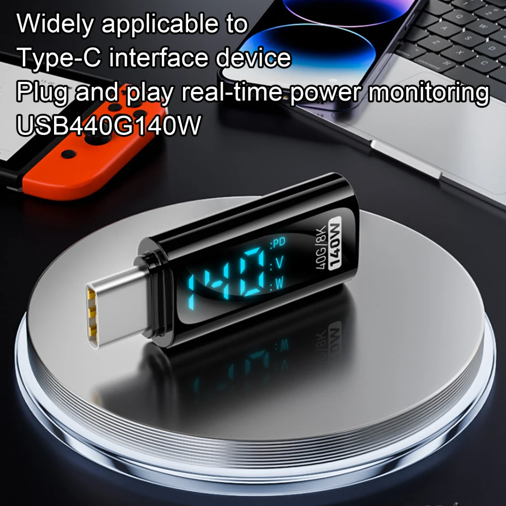 USB C Adapter Connector PD 140W Digital Display Power Charger 40Gbps Fast Data Transfer For Tablet Smart Phones