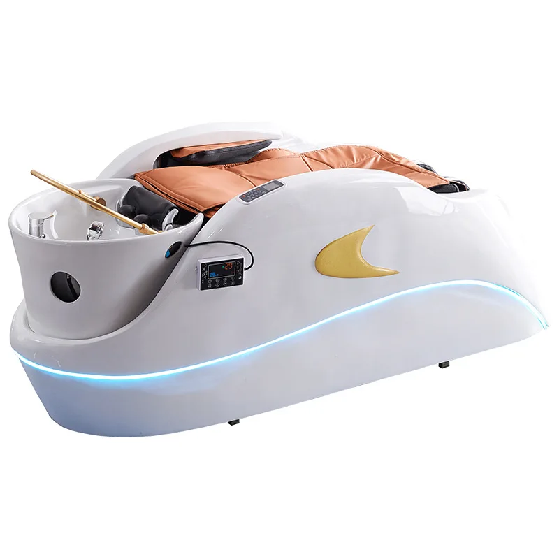 Electric massage shampoo bed, beauty salon, hair salon, fumigation intelligent head treatment water circulation bed