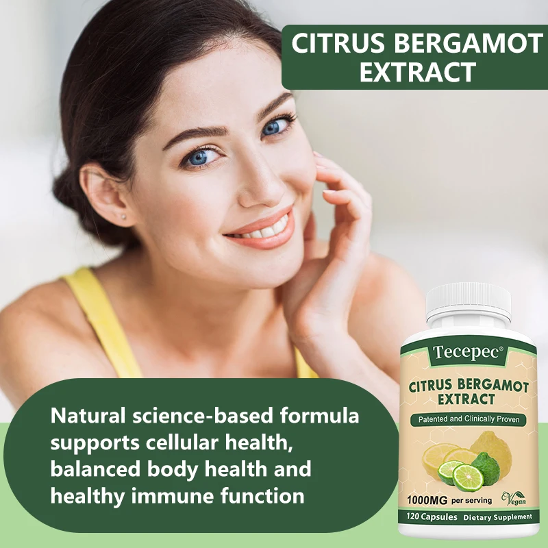 Citrus Bergamot Capsules 1,000 Mg - Powerful Antioxidant, Immune Health Support, Cell Health Support, Heart Health Support