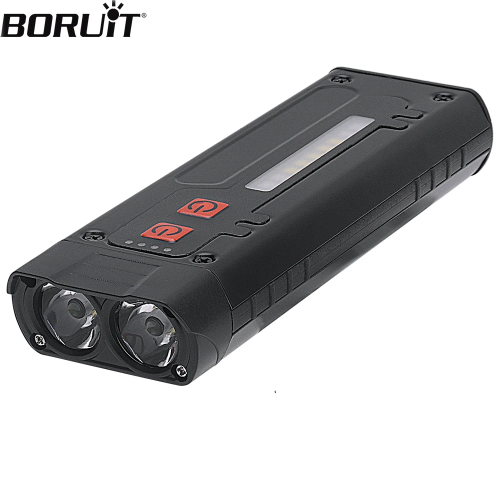 

BORUiT Многофункциональный светодиодный фонарик USB-C Перезаряжаемый мини-фонарик Тактический портативный рабочий фонарь с магнитным встроенным аккумулятором