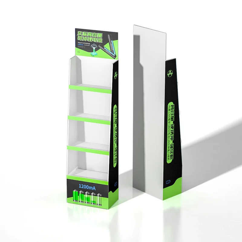 custom.Eye-Catching Retail Cardboard Display Tower Custom Floor Promotion Rack Supermarket Store Cosmetics  Daily Neces