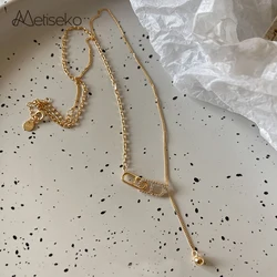 Metiseko 925 Sterling Silver Crossed 88 Shape Pendant Necklace Fashion Personality Choker Necklace for Women