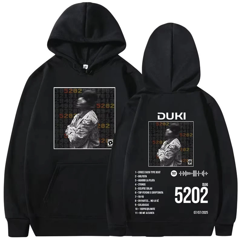 

Rapper Duki Duki 5202 MIXTAPE Album Merch Hoodies Men's Women Oversized Hooded Sweatshirts Fashion Hip Hop Long Sleeve Pullovers