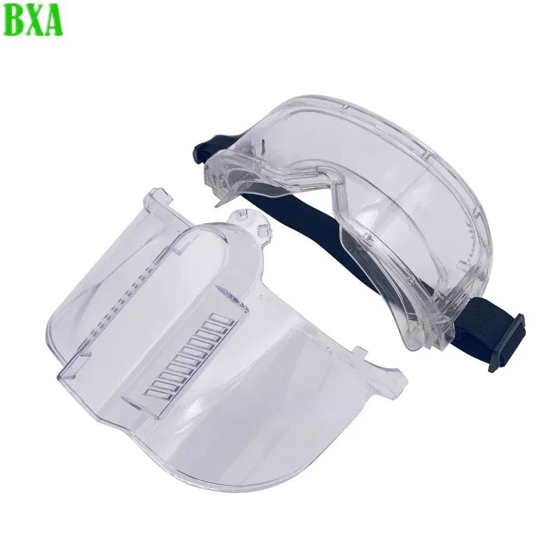 Protective Transparent Mask, Goggles, Anti-spray Dustproof, Welded Mask, Safe Dustproof and Waterproof, Removable Glasses