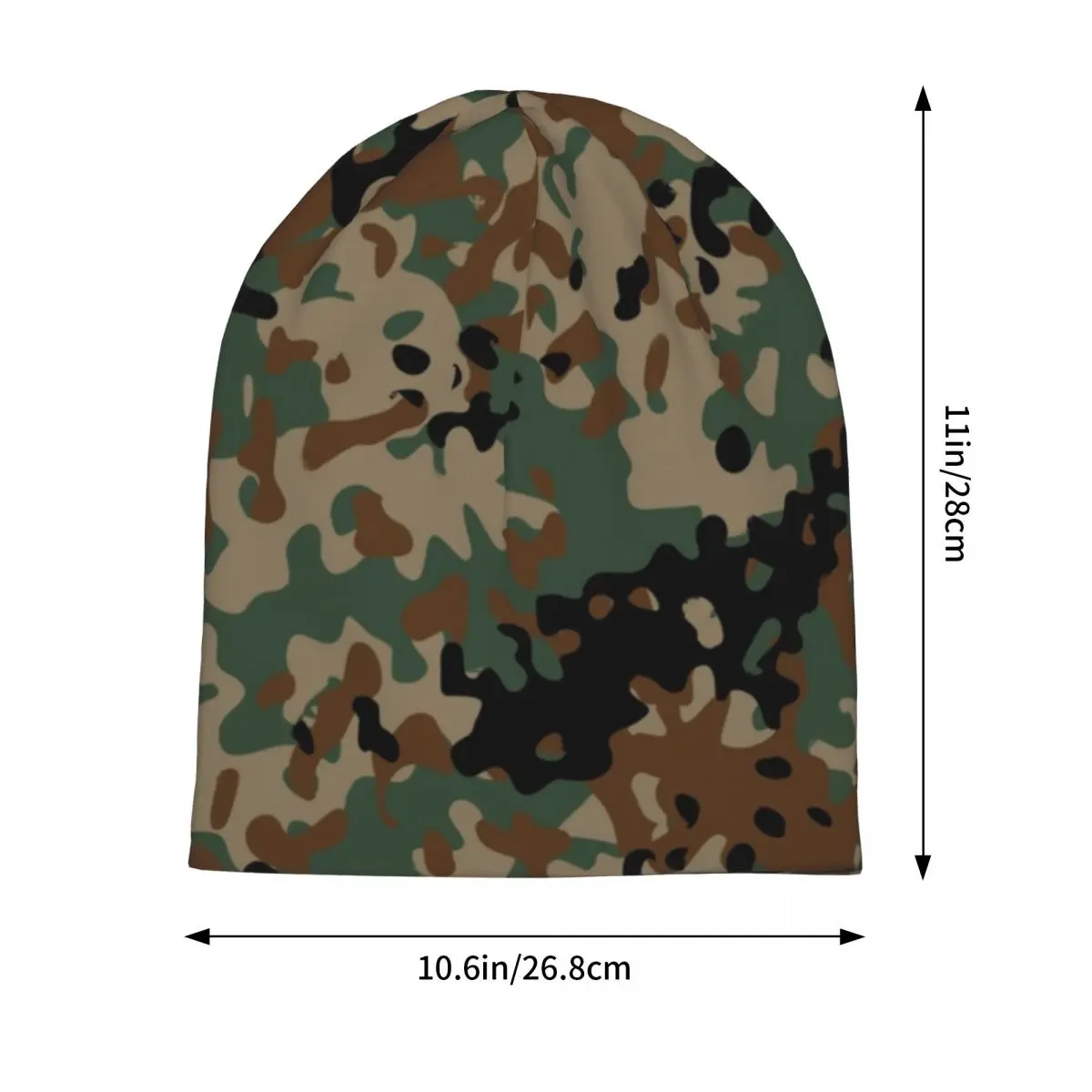 Flecktarn Camouflage Skullies Beanies Hat Armys Militarys Camo Autumn Winter Unisex Outdoor Cap Warm Thermal Elastic Bonnet Hats