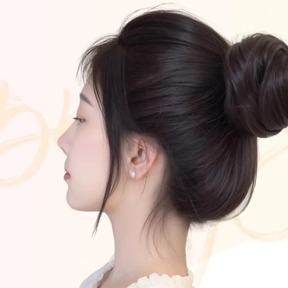 Parrucca sintetica con testa a sfera Twist Stick, fascia per capelli, temperamento alla moda, pacchetto per capelli da donna, parrucca con testa a sfera pigra