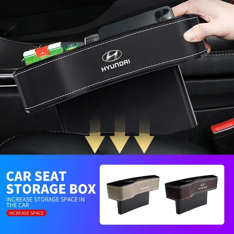 Для Hyundai Tucson TL NX4 2015 2016 2017 2018 2019 2020 2021 2022 2023 автомобильное сиденье, щелевой ящик для хранения, сумка со встроенным чехлом