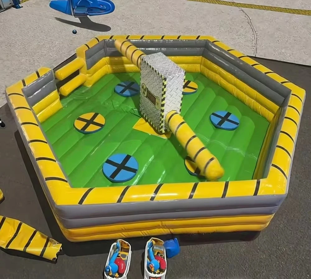 Inflatable Sports Game, 6-Person Melting Challenge Castle, Outdoor Party Entertainment Equipment, Fun Team Building Activity