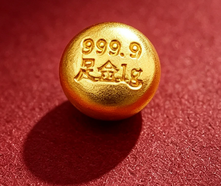 9999 pure gold beans fine gold balls 999 real gold beads 1g  birthday gift