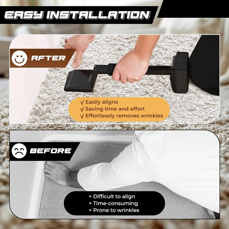 DT16 Carpet Knee for Kicker Carpet Leveler Wrinkle Remover Carpet Stretcher Tool for DIY Carpet Installation