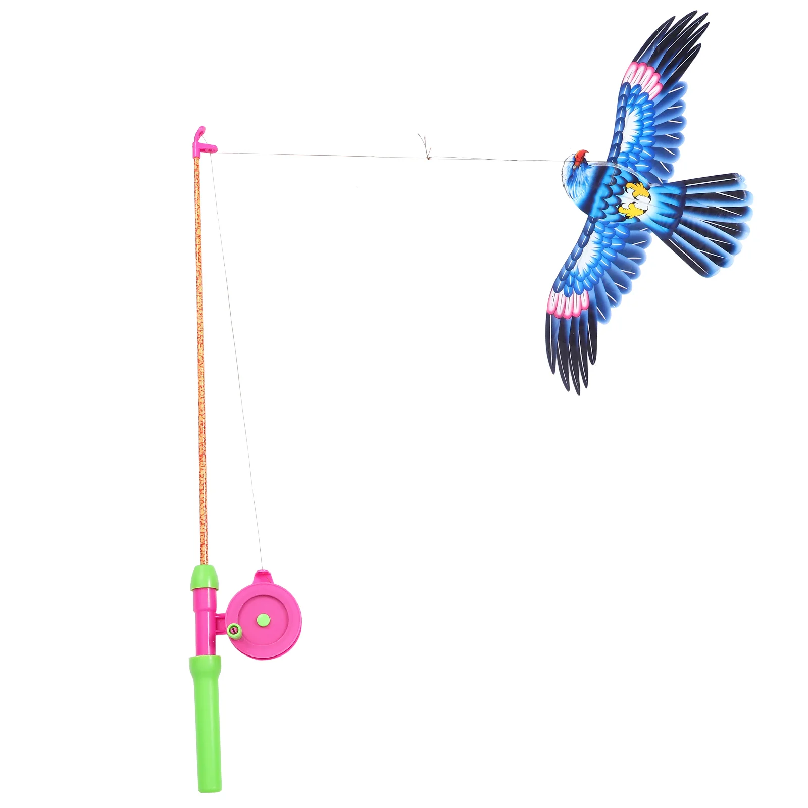 Stereoscopic Bird Kite Kites with Fishing Pole Playing Toy Abs Outdoor