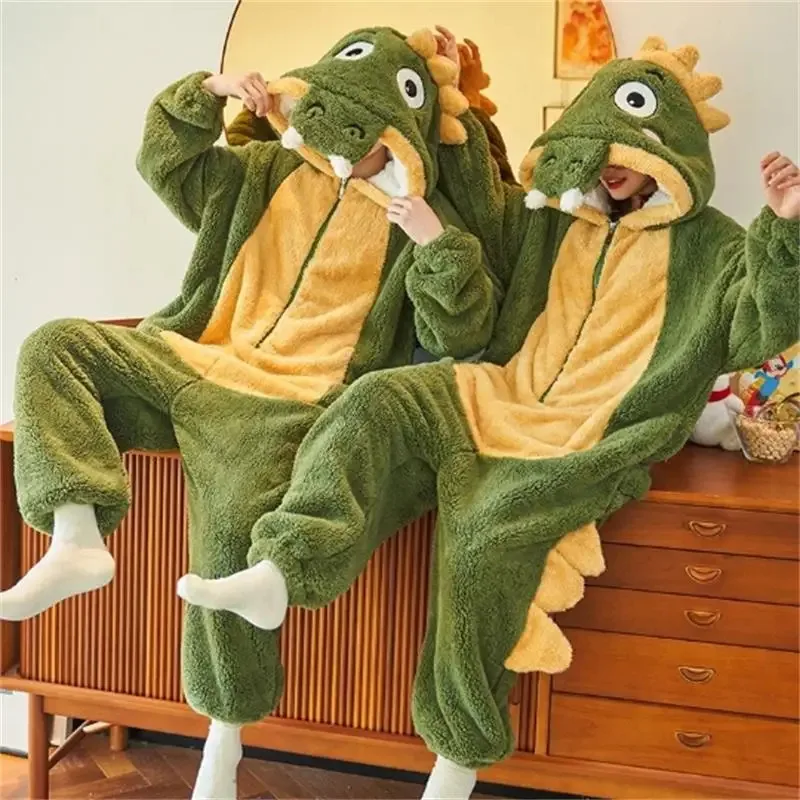 Kigurumi Adult Crocodile Cosplay Costume Halloween Animal Onesies Unisex Cartoon Pajamas Party For Female Male