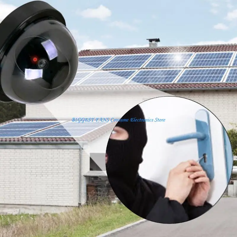 كاميرا وهمية وهمية مع كاميرا مراقبة الدوائر التلفزيونية المغلقة الأمنية وامض