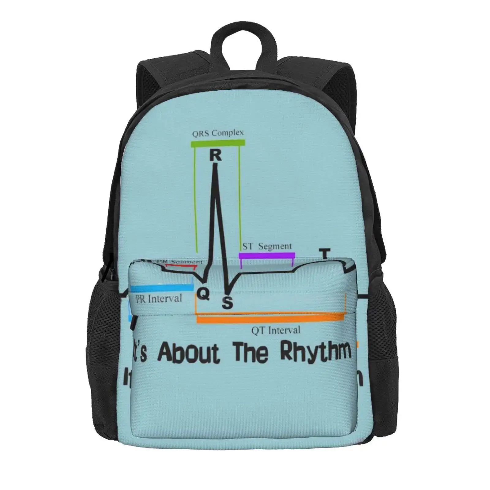 Cardiac St Segment Rhythm Hot Sale Schoolbag Backpack Fashion Bags Registered Nurse Cardiac Nurse Cardiologist Medical Student