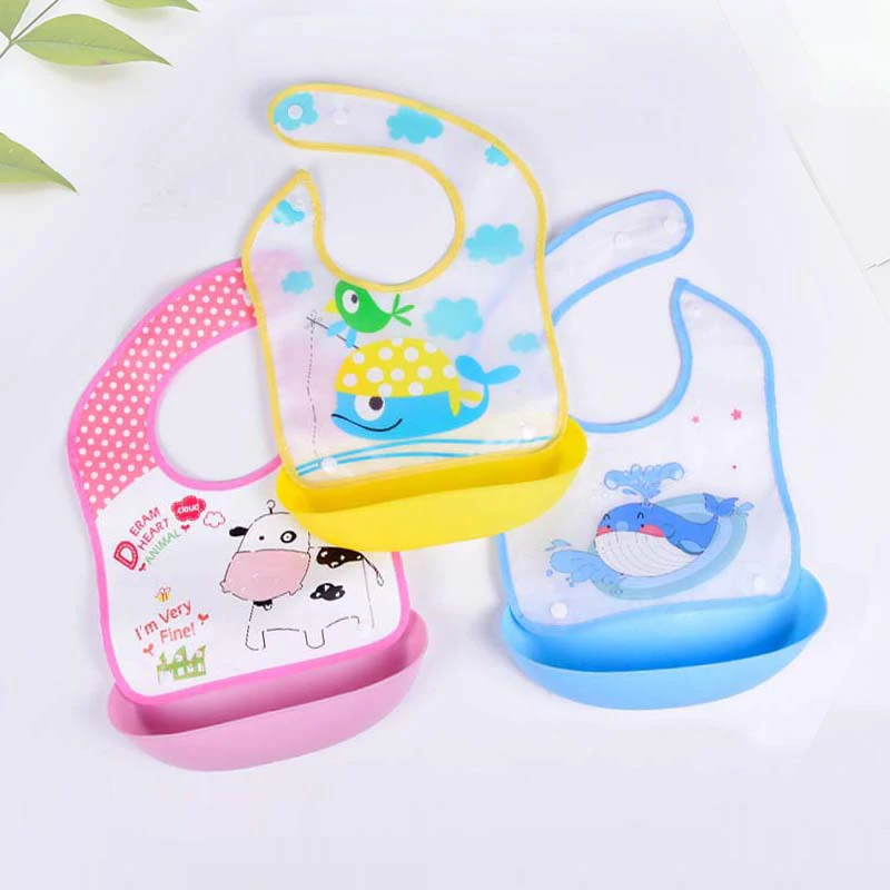 Baby Bib Imitation Silicone Waterproof Baby Saliva Pocket Dinner Clothes After Meal Baby Feeding Bavoir Tablier Baby Tableware