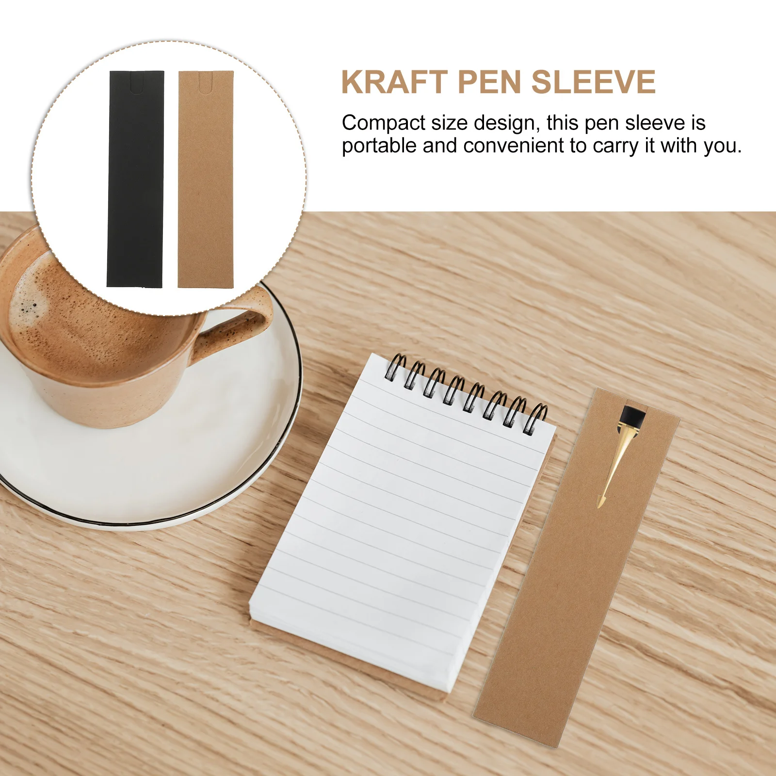 30pcs Kraft Paper Pen Bag Black Brown Random Styles Durable Portable Compact Size Smooth Surface Dust Proof Practical Gift Box