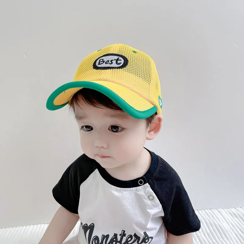 1 2 3 4 5 Years Boy Girl Baseball Cap Summer Adjustable Letter Kids Snapback Hats Outdoor Breathable Toddler Baby Mesh Hat