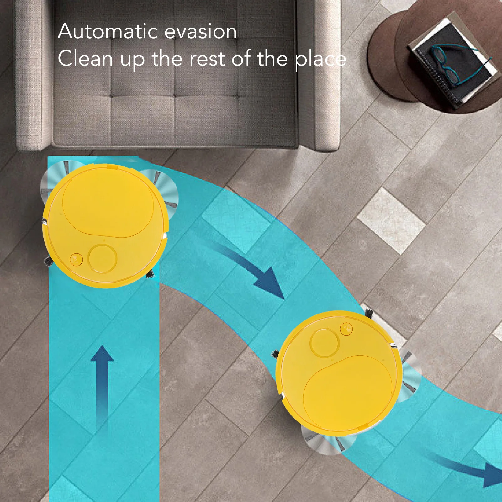 เครื่องดูดฝุ่นหุ่นยนต์มัลติฟังก์ชั่นชาร์จ USB มินิสมาร์ท Mopping Sweeping Robot Cleaner สําหรับพื้นไม้กระเบื้องพรม