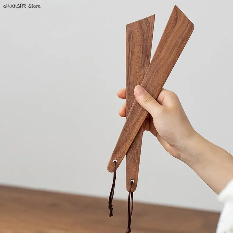Teak Holz Geschirr Spatel Küche Gadgets Dreieckige Kochen Spachtel Tragbare Outdoor Camping Utensilien Schaber