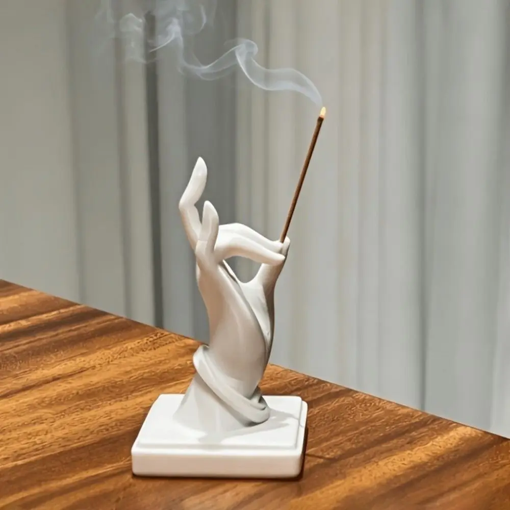 3D Printed Hand Incense Holder Zen Style Plastic Finger Shaped Incense Stand Decorative Hand Shaped Incense Stick Burner