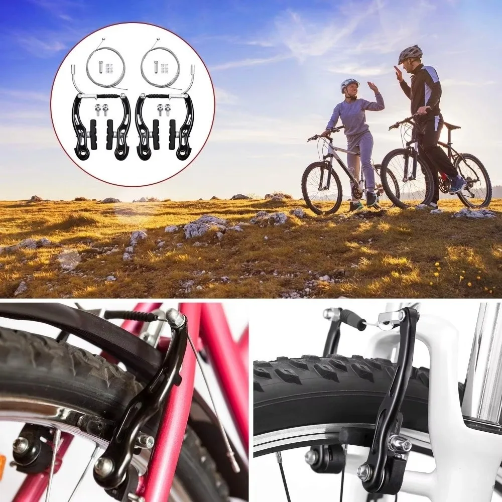 Aluminum Alloy Bike V Brake Caliper 10.5cm Front and Rear Bicycle Brake Calipers Bike Linear Pull V Brakes Mountain Bike