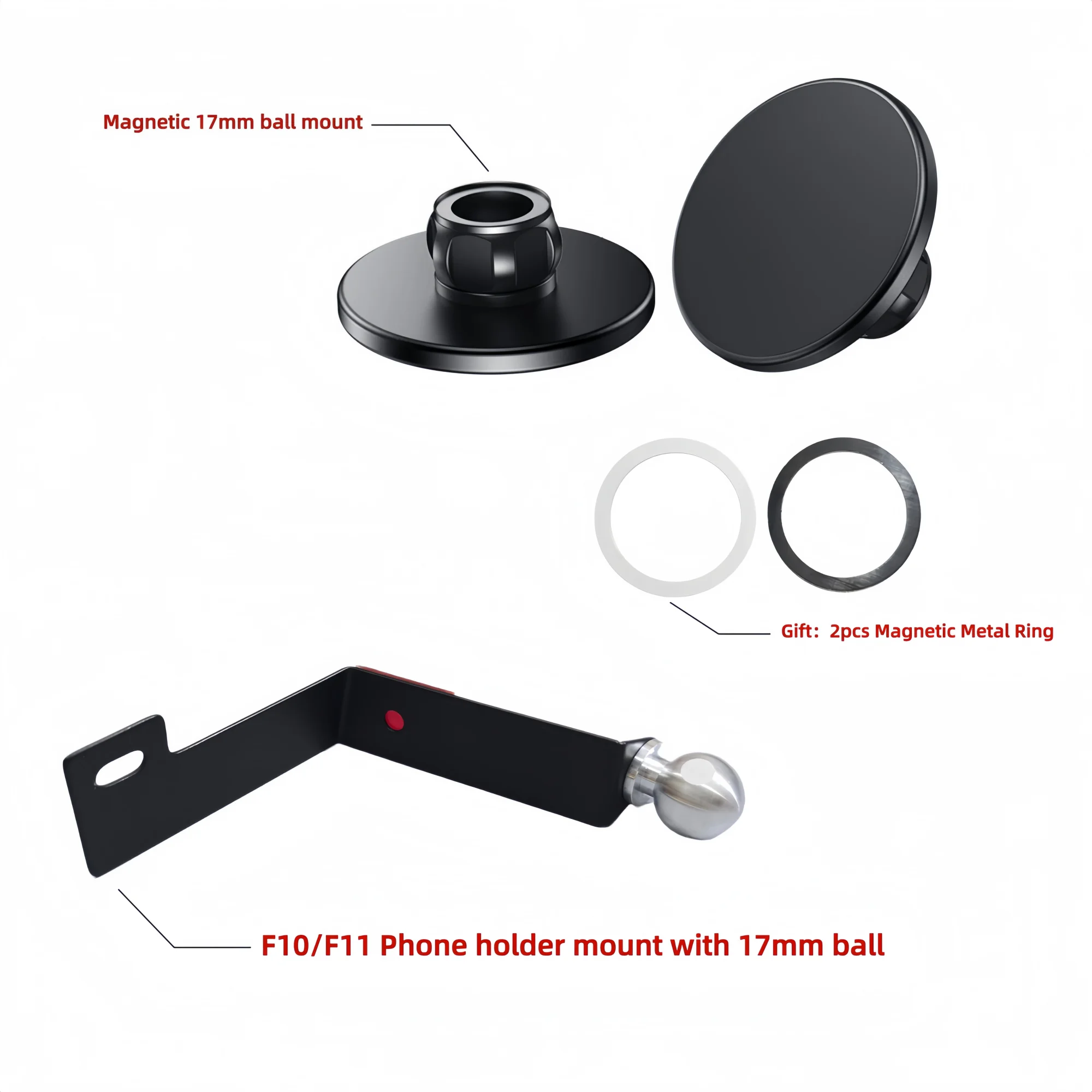 OEM+ Design Magnetic Phone Holder Mount Bracket Kits For BMW 5 Series F10 F11 LHD 2010-2016