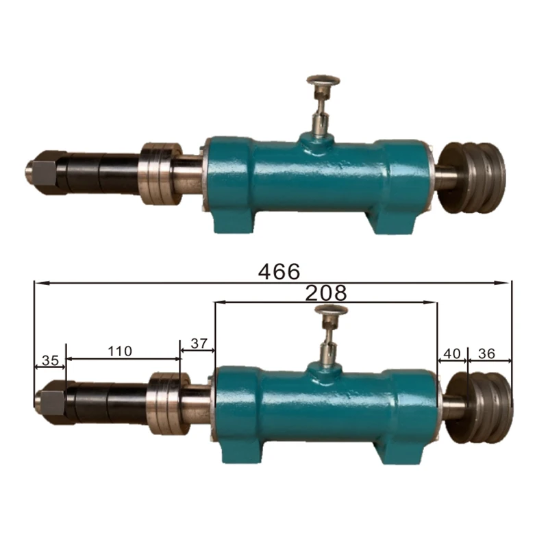 STR Custom 6000 Rpm Woodworking Tenon Machine with 50 Mm Table Saw Spindle 206 Spindle Bearing Housing 50 Mm Center Height