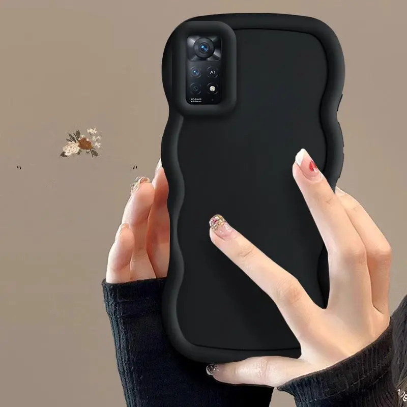ملاحظة 11Pro جديد متموج الشكل الحبل سيليكون جراب هاتف ل Redmi نوت 11 11SE 11S 11Pro 10 10Lite 10S 9 9Pro 8 7 7S غطاء