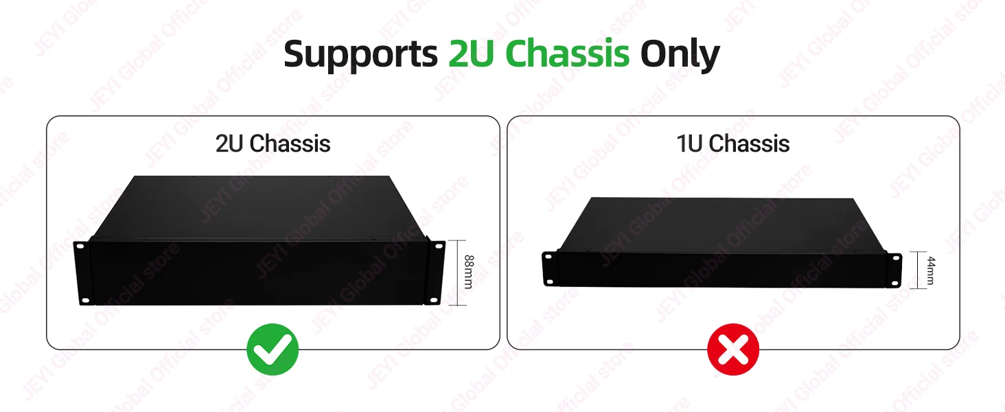 JEYI PCIe 5.0 zu NVMe Ruler 2U GEN-Z EDSFF Adapterkarte 128Gbps Unterstützung für X4/X8/X16 mit E1.S SSD mit Kühlkörper PM9A3 PM9D3 P5801X – Detail 7