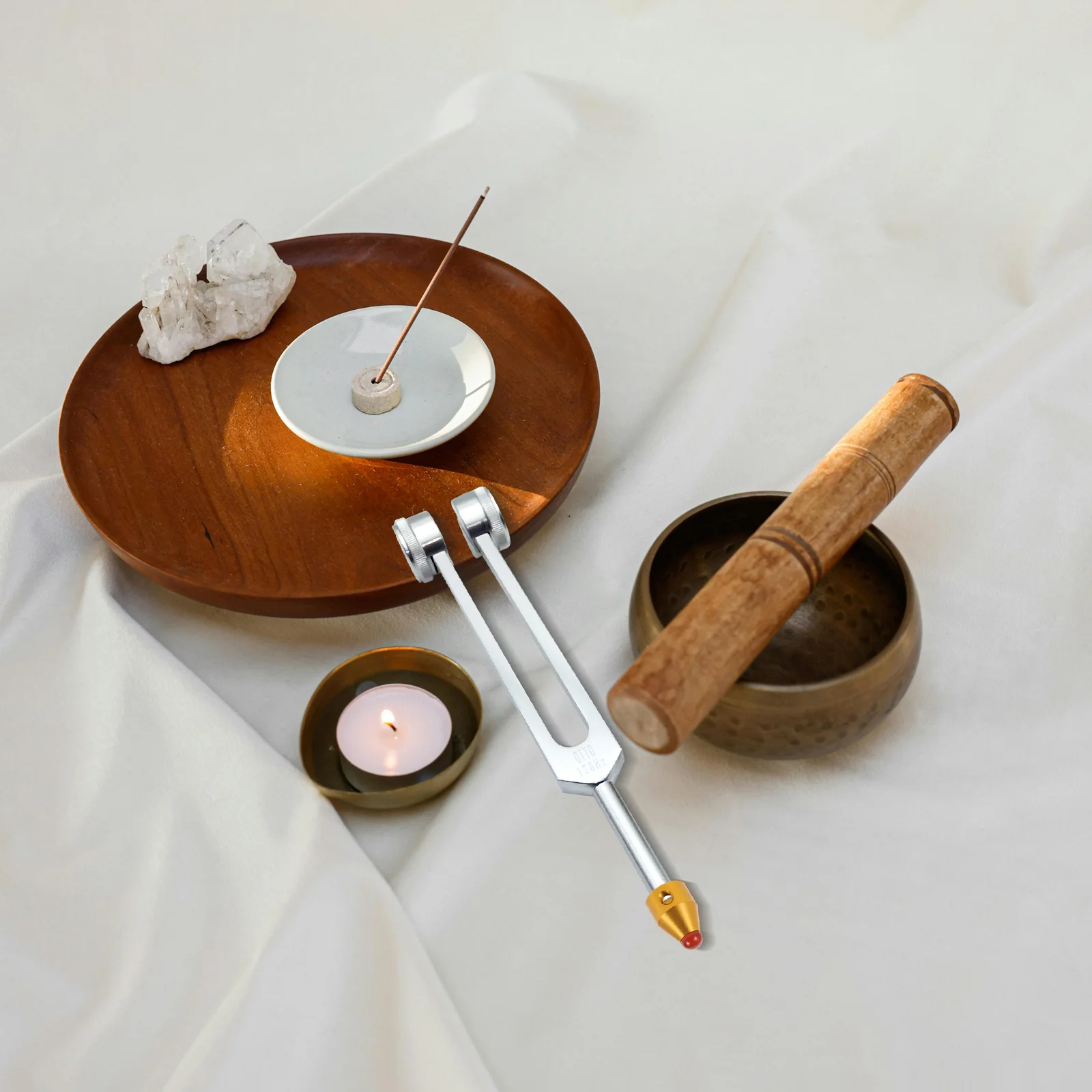 1 مجموعة 1 مجموعة العالمي المعادن ضبط شوكة قدم سبائك الألومنيوم حامل مستقر لليوجا أداة ملحق أجزاء قاعدة مستديرة #4