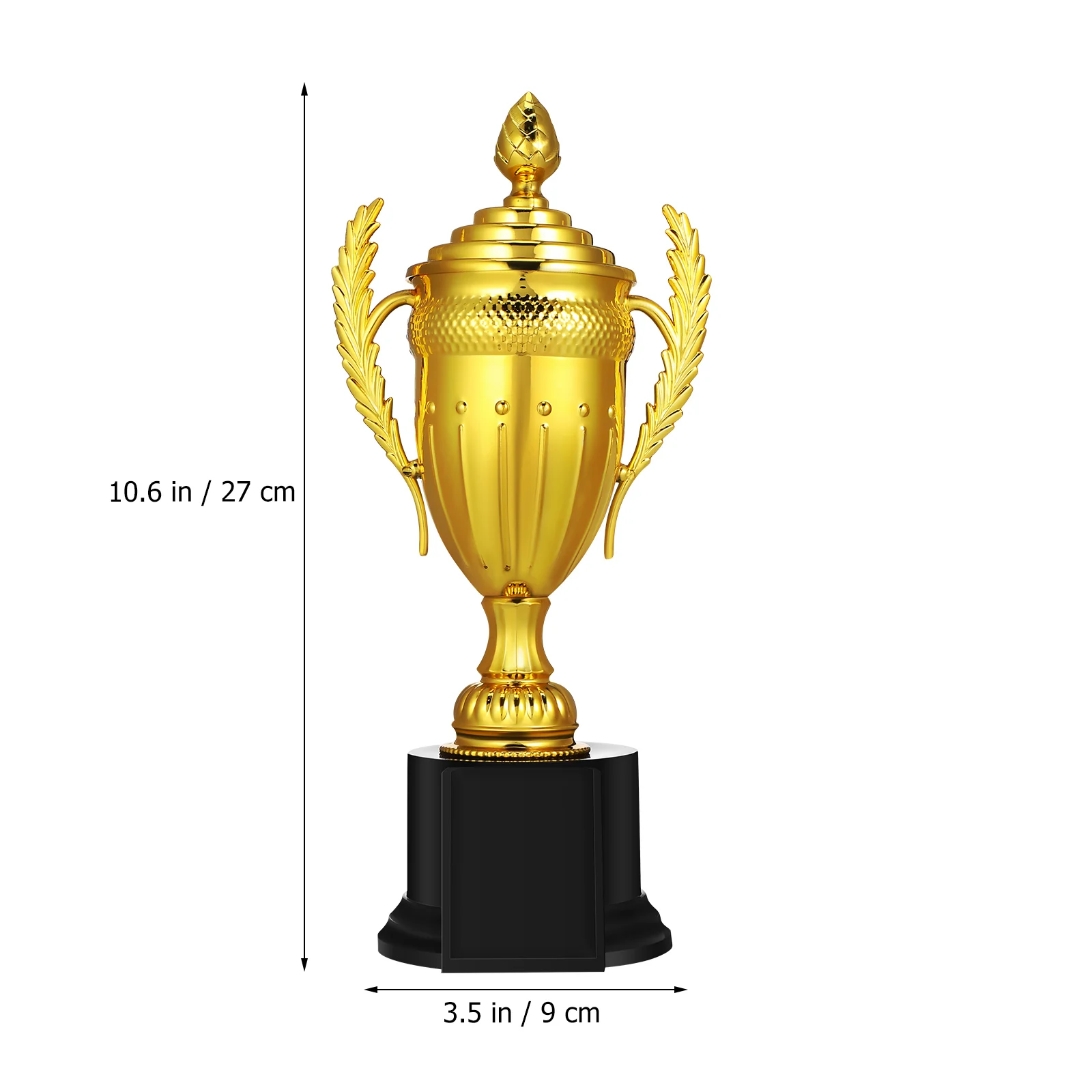 

Plastic Trophy with Lid 27cm Large Award for Sports Ceremony Awards And Trophies Decorative Model Winner Prize Memorabilia