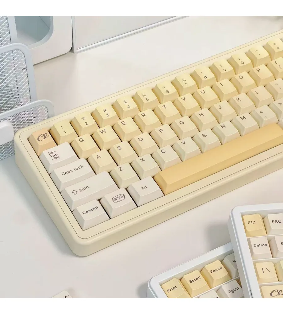 Keycap personality original cheese five-sided hot sublimation keycap thickened 1.8 material wooting rain 75