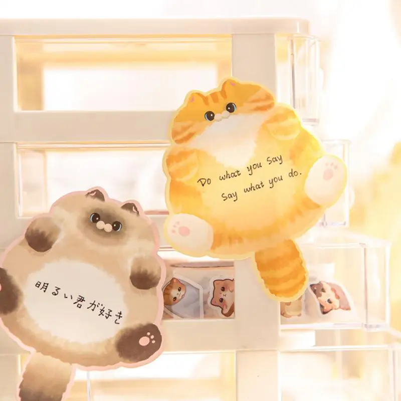 고양이 노트 패드 재미있는 노트 패드, 귀여운 노트북 메모장 메모, 쉬운 포스트 재미있는 접착 스티커, 친구 고양이 애호가