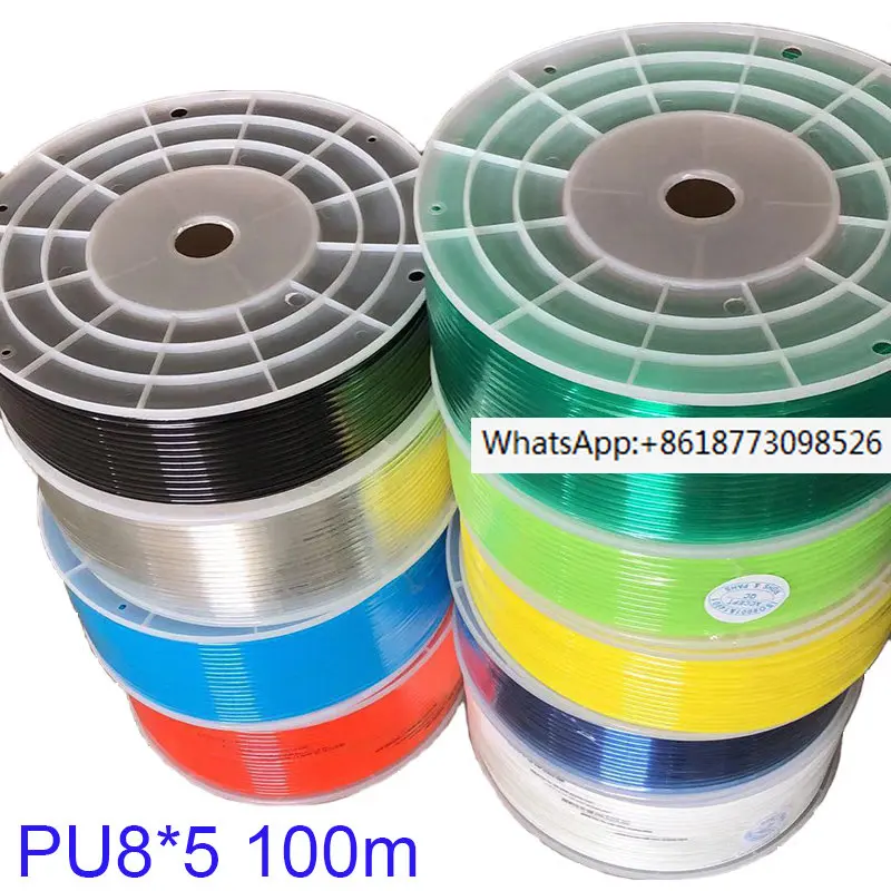 Outside diameter 8mm inside diameter 5mm PU8*5 100m TPU hose 8mm air tube pneumatic blue red yellow black green transparent