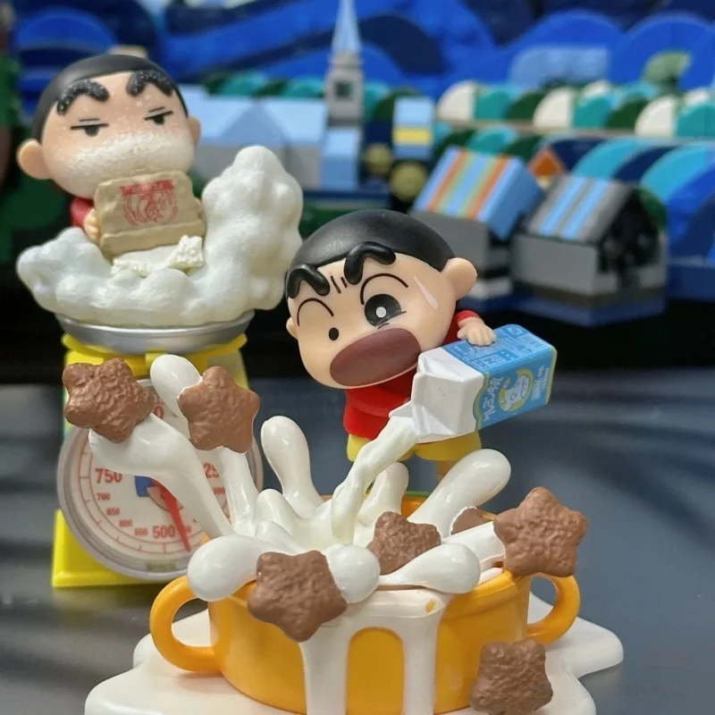 リーメント クレヨンしんちゃん オリジナル ブラインドボックス クッキングシリーズ コレクタブルフィギュア デスクトップオーナメント ルームデコレーション ギフト カスタムフィギュア