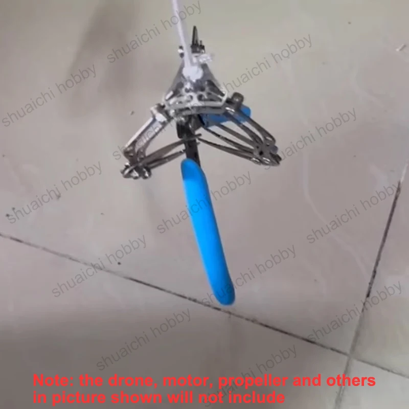 1 قطعة الطائرة بدون طيار الجاذبية المنشط الإنقاذ القابض الفولاذ المقاوم للصدأ تصارع مخلب متوافق مع ضوء Gimbal للعمليات الليلية