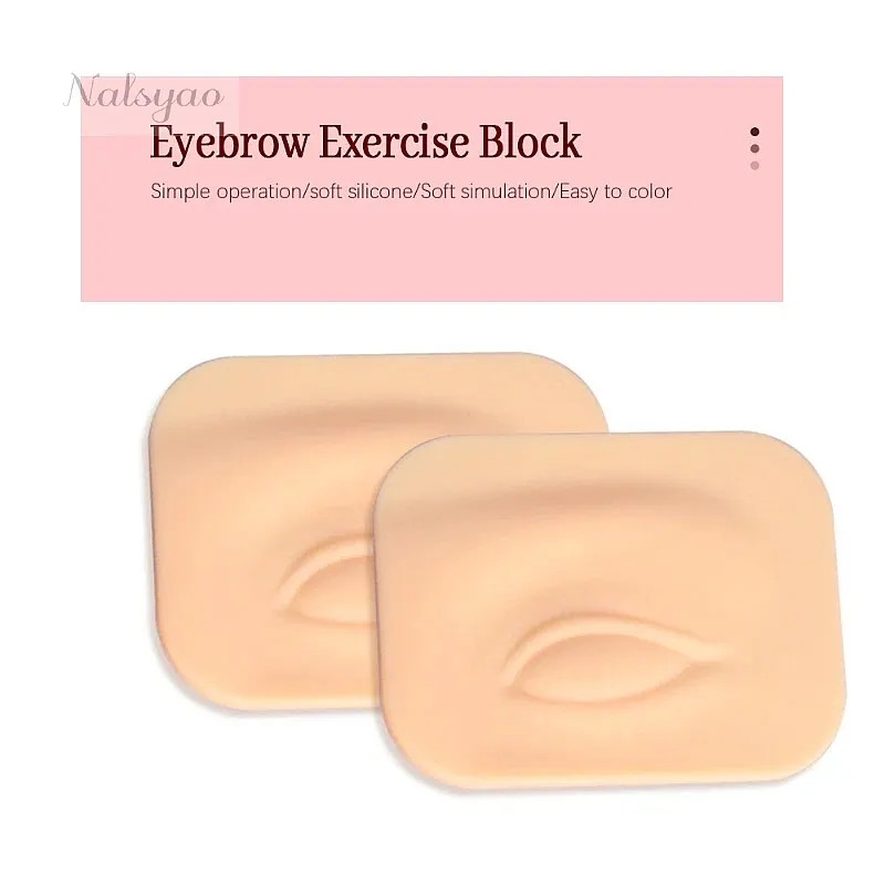 3D Eye Practice Skin Permanent Makeup Tattoo Bionic Silicone Eyebrow Training Mold Easy Coloring
