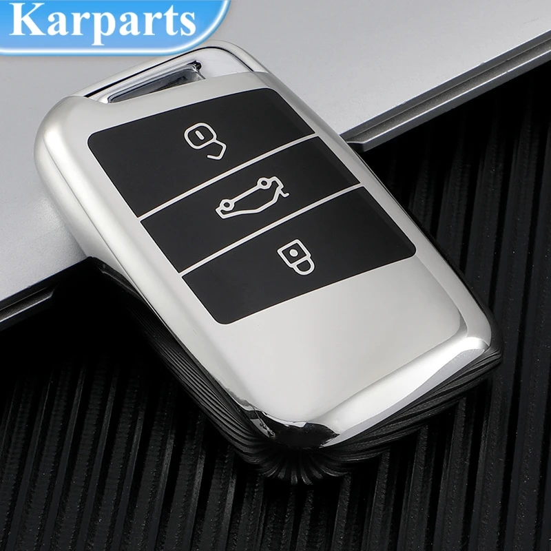 

New Soft TPU Car Key Cover For VW Volkswagen Magotan Passat B8 Skoda Superb Kodiaq A7 Keychain Remote Fob Protector Case